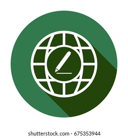 Marker pen  icon, isolated.  Flat  design.