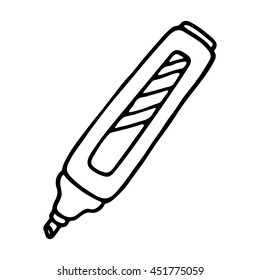 Marker Pen Icon Outlined On White Stock Vector (Royalty Free) 451775059 ...