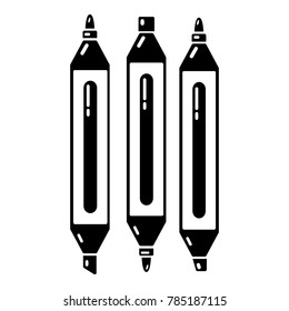 Marker pen icon. Simple illustration of marker pen vector icon for web