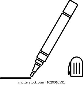 Marker Pen Icon Vector Art Illustration