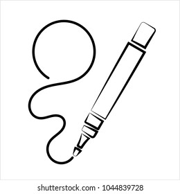 Marker Pen Icon Vector Art Illustration