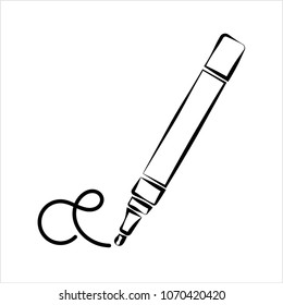 Marker Pen Icon Vector Art Illustration