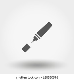 Marker Pen. Icon for web and mobile application. Vector illustration isolated on a white background. Flat design style.