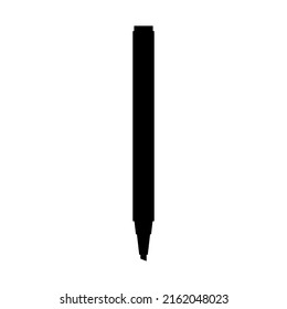 Marker pen illustration vector black color isolated.Marker pen silhouette icon