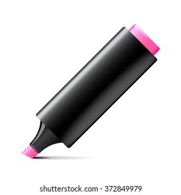 Marker pen isolated on white photo-realistic vector illustration