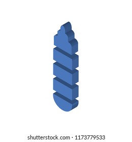 Marker pen isometric left top view 3D icon