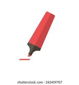 Marker pen, modern flat icon