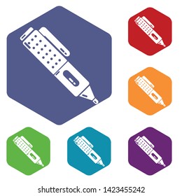 Marker pen school icon. Simple illustration of marker pen school vector icon for web