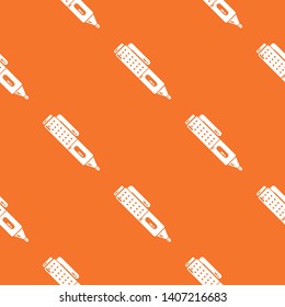 Marker pen school pattern vector orange for any web design best