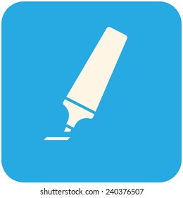 Marker pen, vector icon flat design