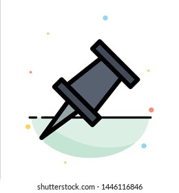 Marker, Pin Abstract Flat Color Icon Template