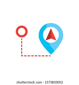 marker pin location gps map and navigation vector illustration