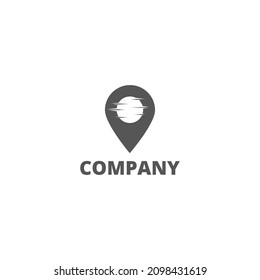 The marker pin logo design template combined with the silhouette of the moon, is very suitable as an identity for your business, such as tourism businesses, and other service providers.