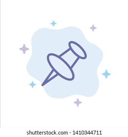 Marker, Pin, Mark Blue Icon on Abstract Cloud Background