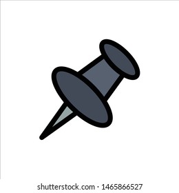 Marker, Pin, Mark  Flat Color Icon. Vector icon banner Template. Vector Icon Template background
