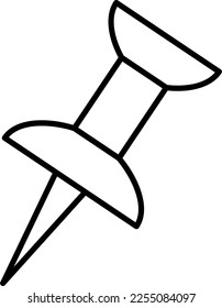 Marker, pin, remember vector icon on transparent background. Outline Marker, pin, remember vector icon