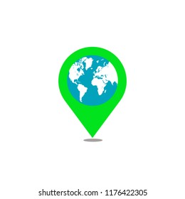  marker point world map. vector  illustration