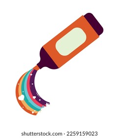 marker rainbow school supply icon