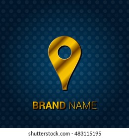 Marker Royal Golden & Blue Metallic Premium Corporate Logo / Icon