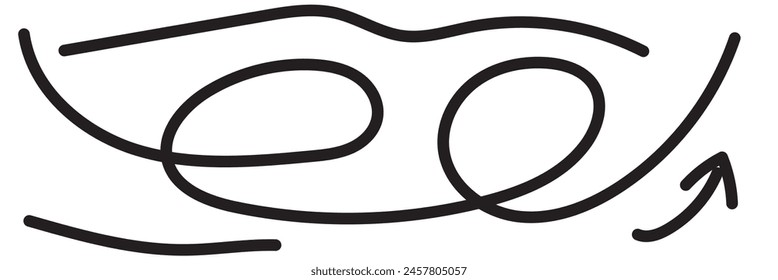  Marker scribble elements collection. Hand drawn strokes, underlines, wave brush marks. Vector set isolated on white background