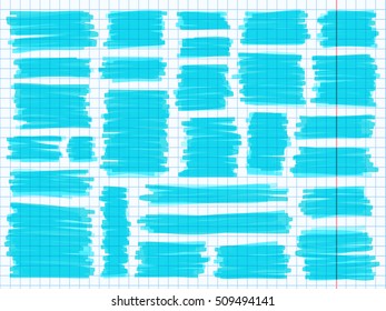 Marker scribbles vector. Big set or simple marks. Marker handmade effect strokes collection. Sketch design elements. Notebook doodles. Scribbles marks for education or business design.