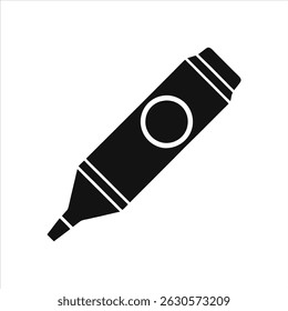 Marker Silhouette with Circular Detail Vector Art Illustration