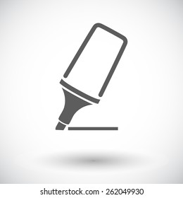 Marker. Single flat icon on white background. Vector illustration.