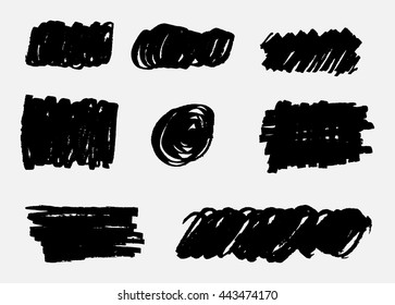 Marker stains.Grunge banners.Grunge design elements.Vector illustration.