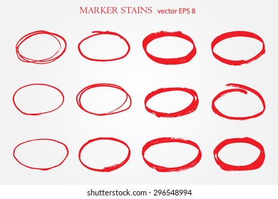 Marker stains.Grunge design elements.Abstract vector illustration.