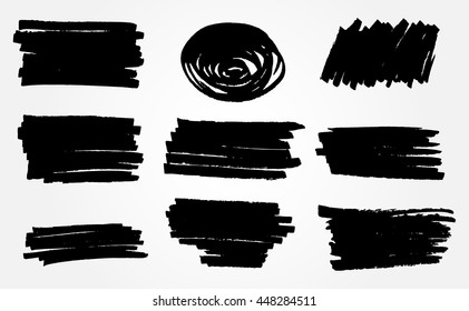 Marker stains.Grunge design elements.Abstract vector template.