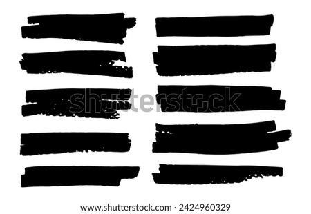 Marker stroke black 2, vector illustration