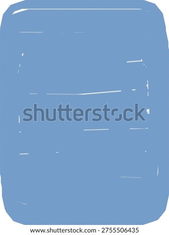 Marker stroke square with rough edges and textured streaks forming a solid block. Symbol of highlight, emphasis, framing, and creative note. Cartoon vector illustration.