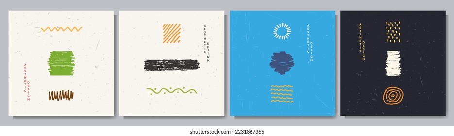 Marker strokes background. Colorful design elements. Hand drawn vector illustration. Vintage contemporary art. Grunge texture layer. Abstract modern wallpaper