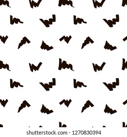 Marker strokes seamless pattern in black and white colors. Felt pen streaks hand drawn repeating texture. Abstract vector background
