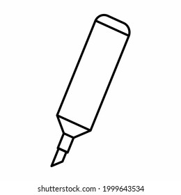 Marker - Stil 2. einfache Abbildung. Bearbeitbarer Strich. Vorlagenvektor erstellen