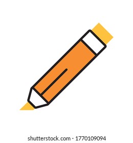 marker supply school fill style icon vector illustration design