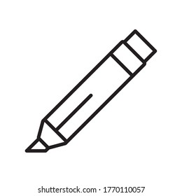 marker supply school line style icon vector illustration design