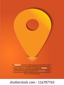 marker / tag / geotag / place symbol / orange color