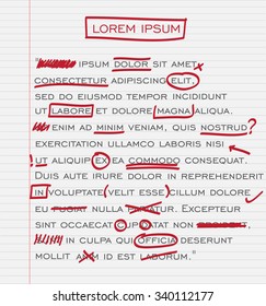 Marker text selection elements.Vector illustration.