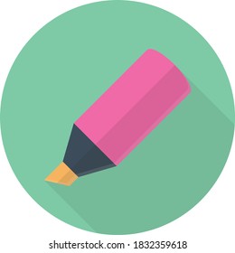 marker vector circle  flat icon 