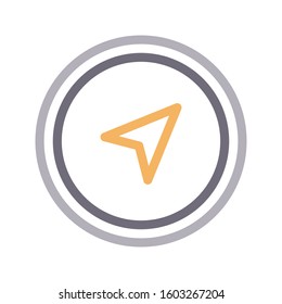 marker vector color line icon 