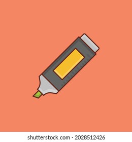 marker vector flat color icon