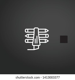 Marker vector icon. Marker concept stroke symbol design. Thin graphic elements vector illustration, outline pattern for your web site design, logo, UI. EPS 10.