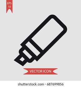 Marker vector icon, illustration symbol