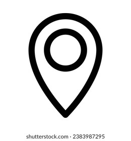 icono de vector de marcador en fondo blanco