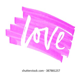 Marker vector Illustration. Hand lettering vector love. 