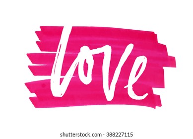 Marker vector Illustration. Hand lettering vector love. 