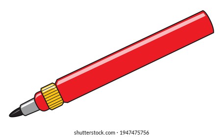 marker vector illustration,
isolated on white background.top view