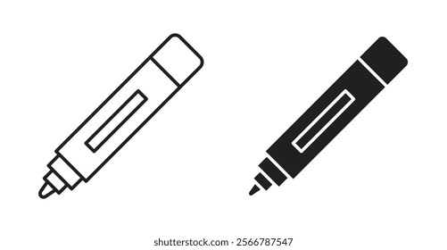 Marker vector line icon illustration