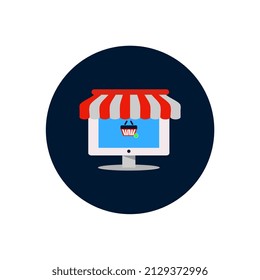 ilustración vectorial markerplace, perfecta para iconos, plantillas, mascotas, etc.